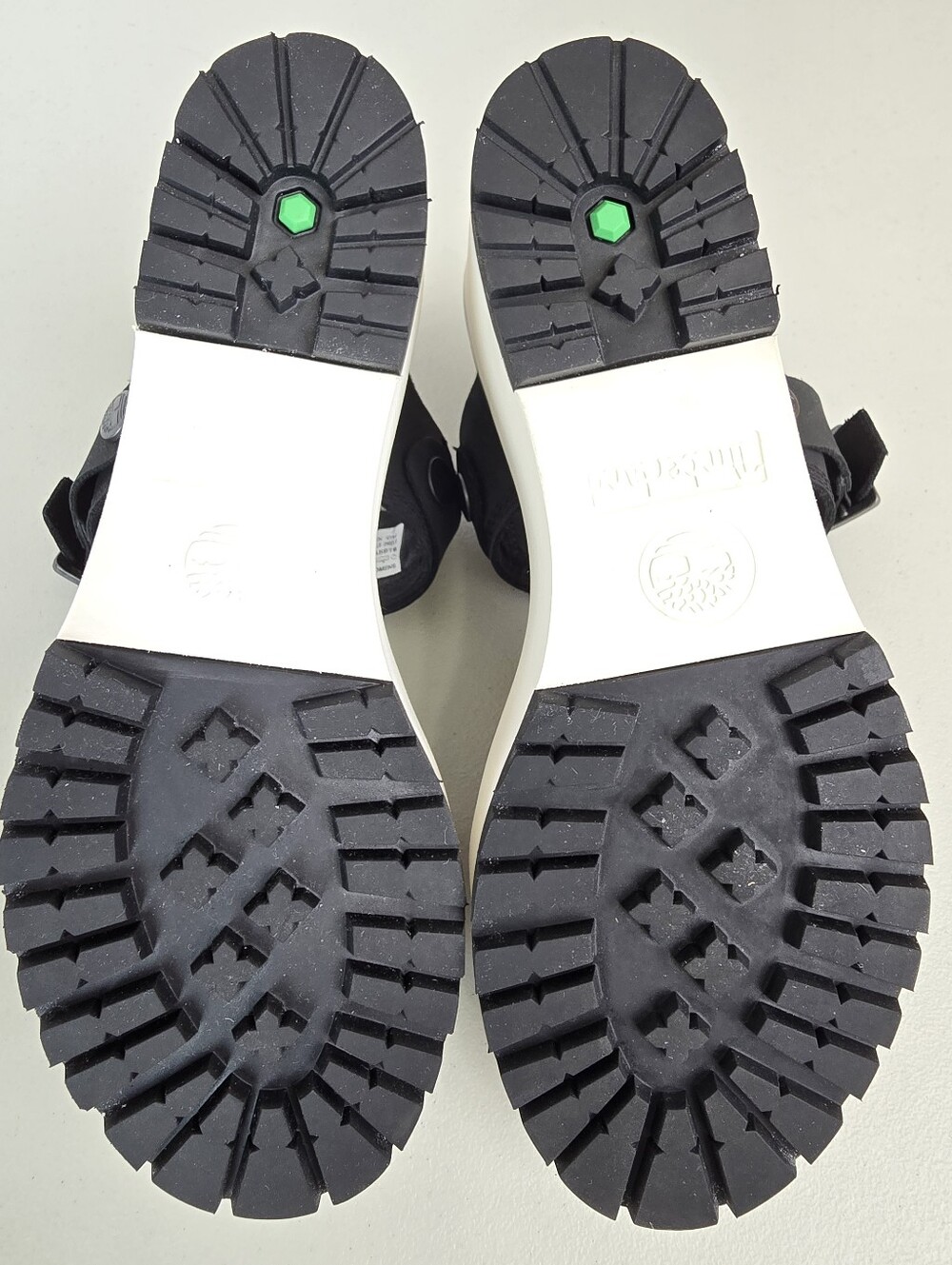 Timberland Koralyn Black Nubuck Platform Wedge Heel Lug Sole Sandals Size 7 - Picture 7 of 8